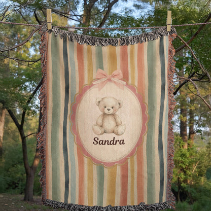 Baby Personalized Woven Blanket