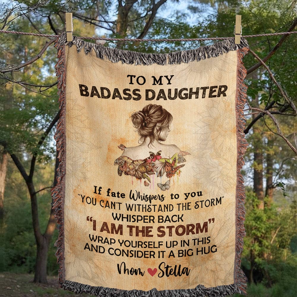 Personalized Woven Blanket for Daughter