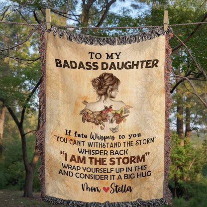 Personalized Woven Blanket for Daughter