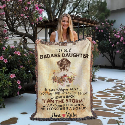 Personalized Woven Blanket for Daughter