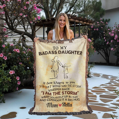 Personalized Bible verse Woven Blanket For Daughter