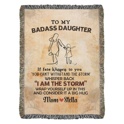 Personalized Bible verse Woven Blanket For Daughter