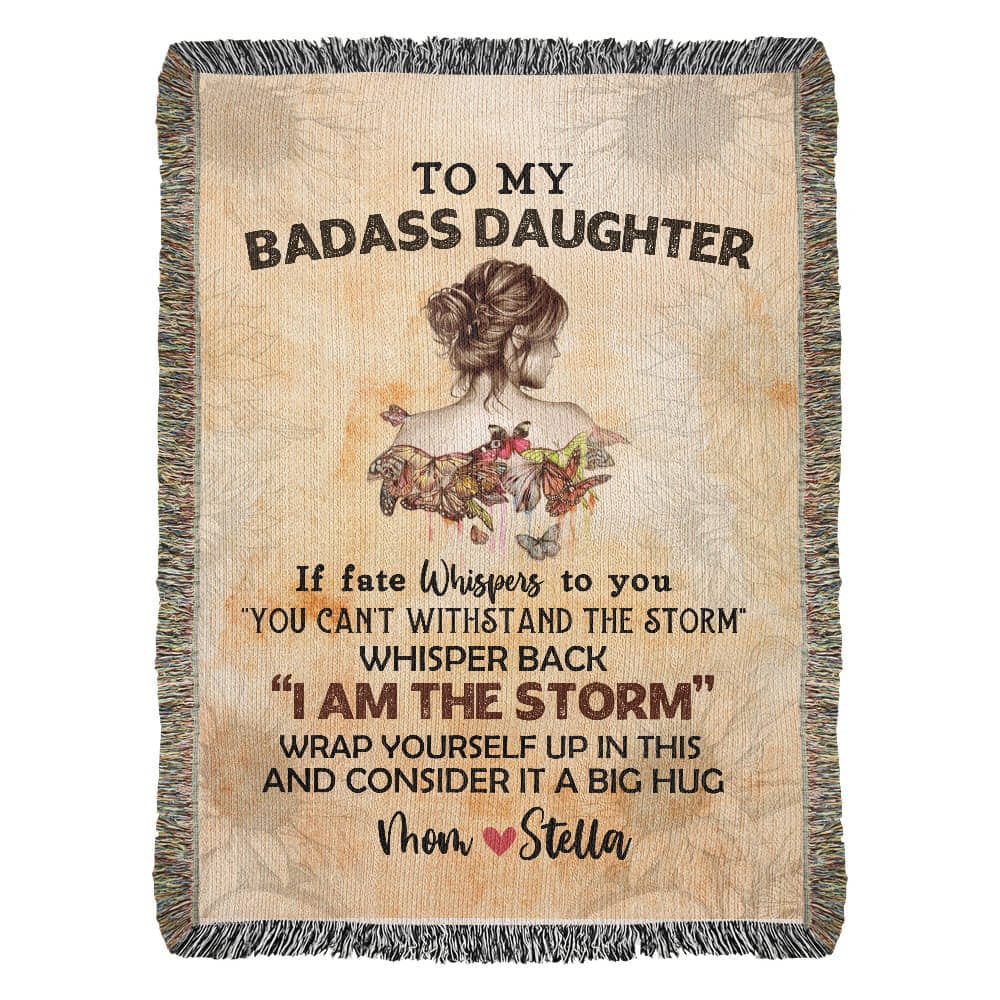 Personalized Woven Blanket for Daughter