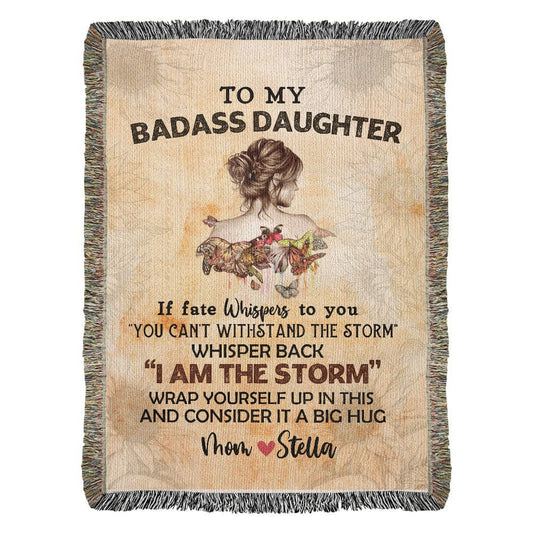 Personalized Woven Blanket for Daughter