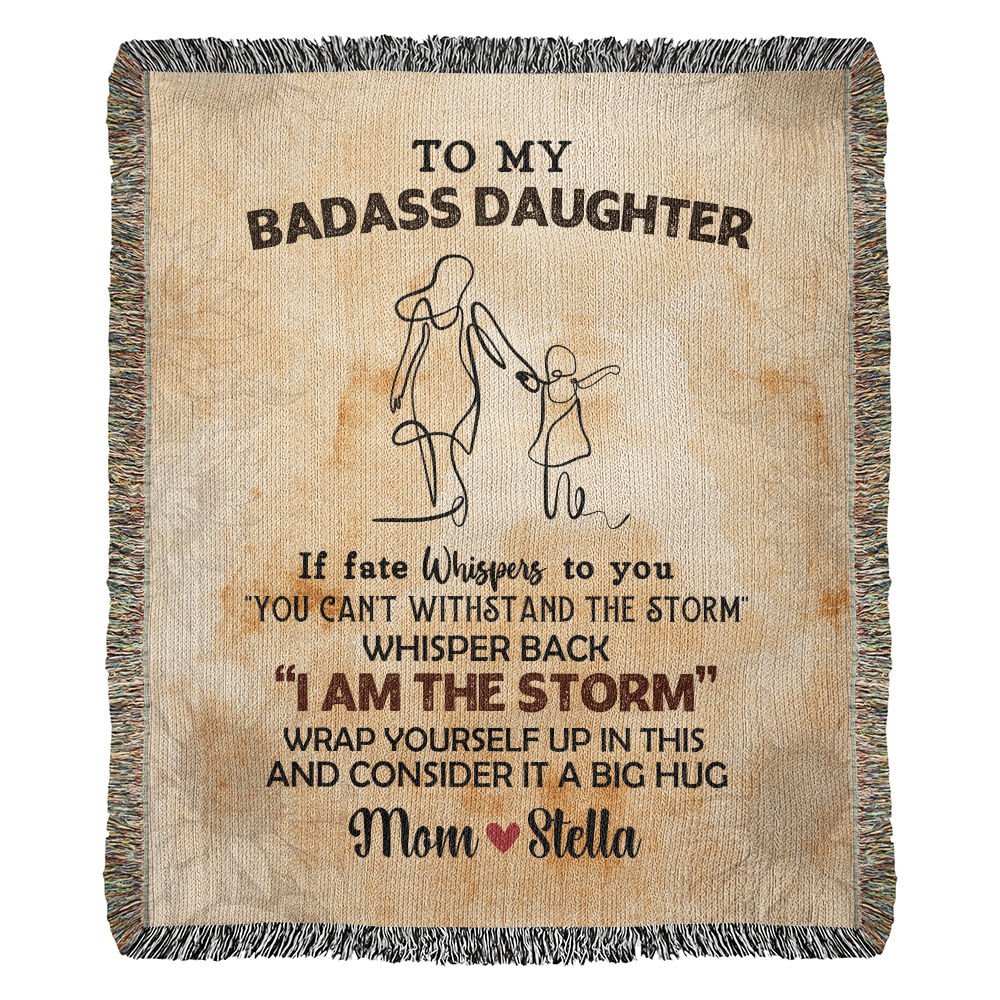 Personalized Bible verse Woven Blanket For Daughter