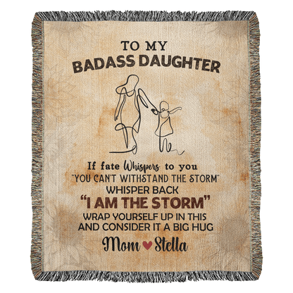 Personalized Bible verse Woven Blanket For Daughter
