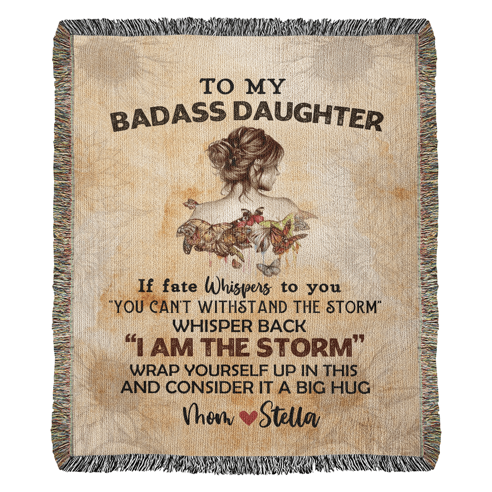 Personalized Woven Blanket for Daughter