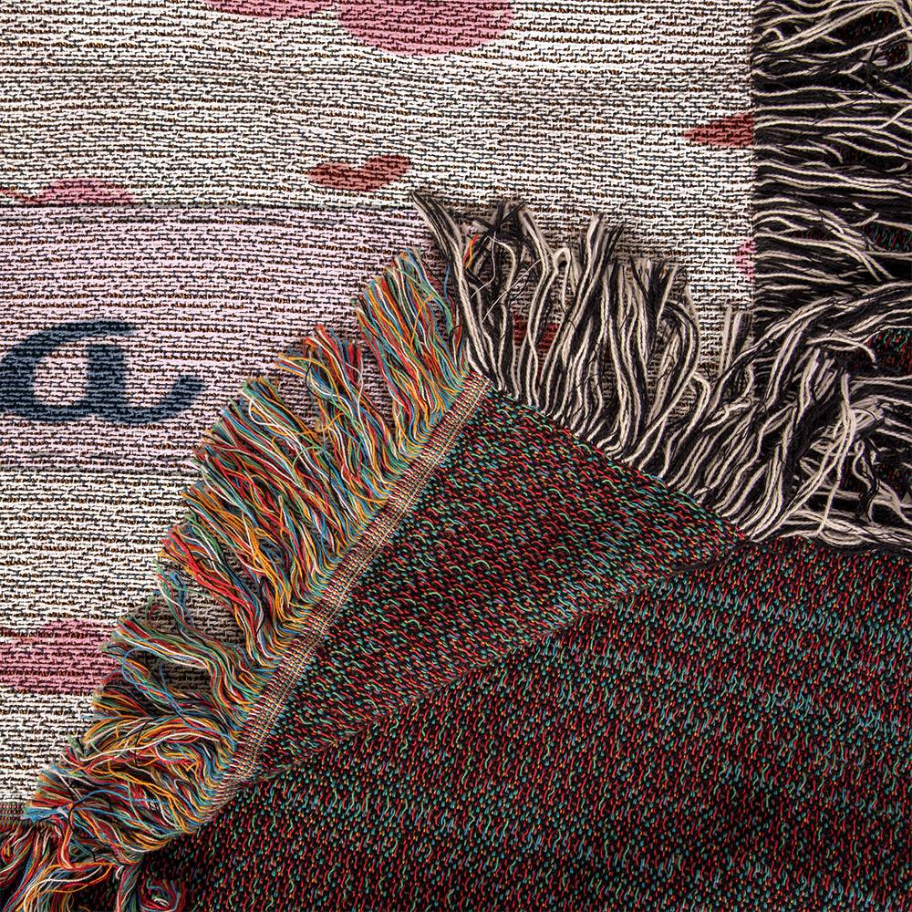 Personalized mom Daughter Woven Blanket