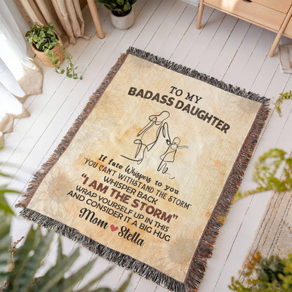 Personalized Bible verse Woven Blanket For Daughter