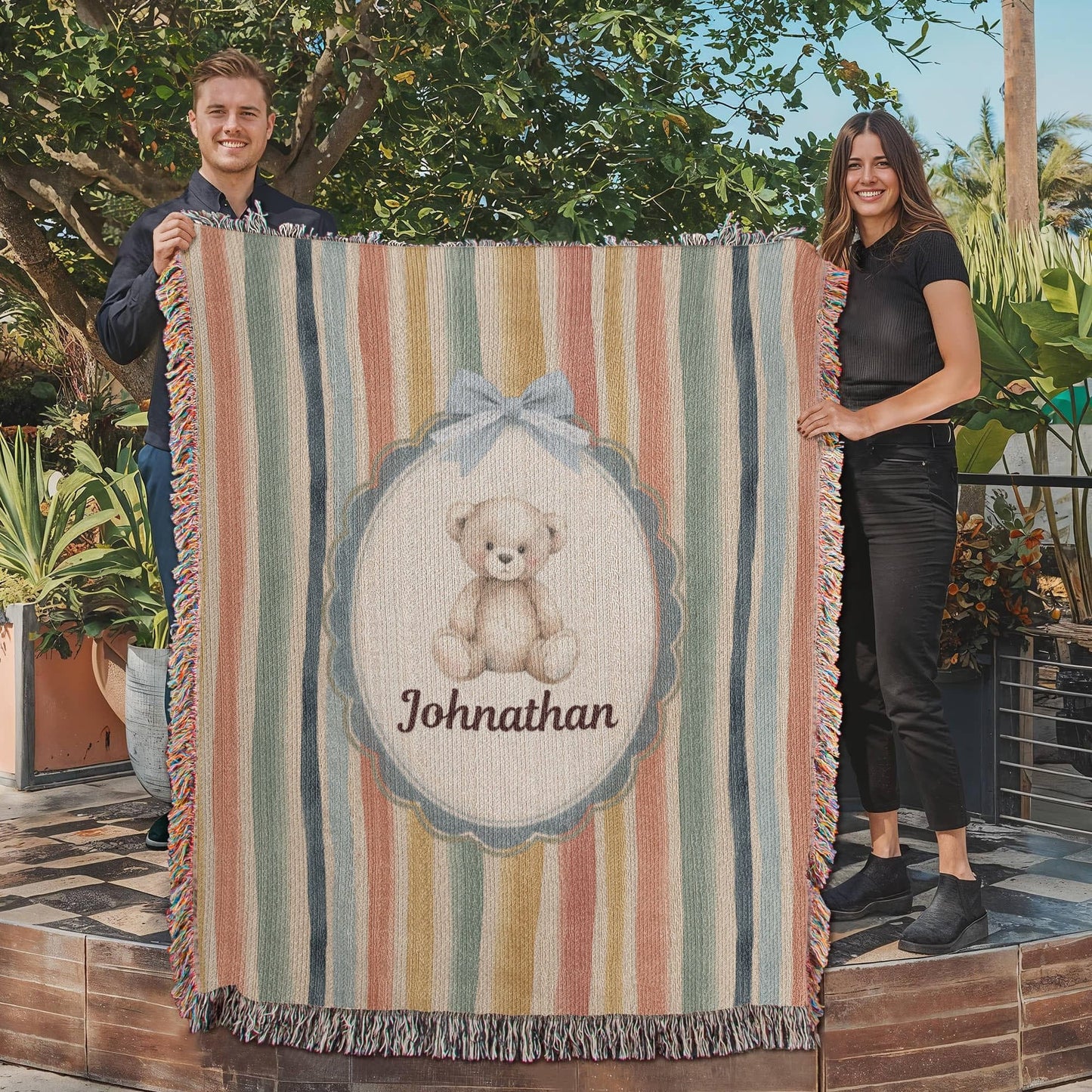 Baby Personalized Woven Blanket