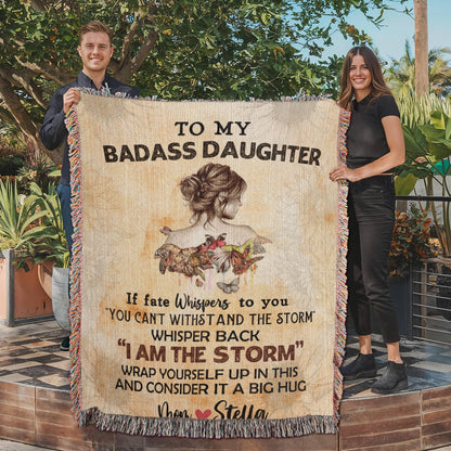 Personalized Woven Blanket for Daughter