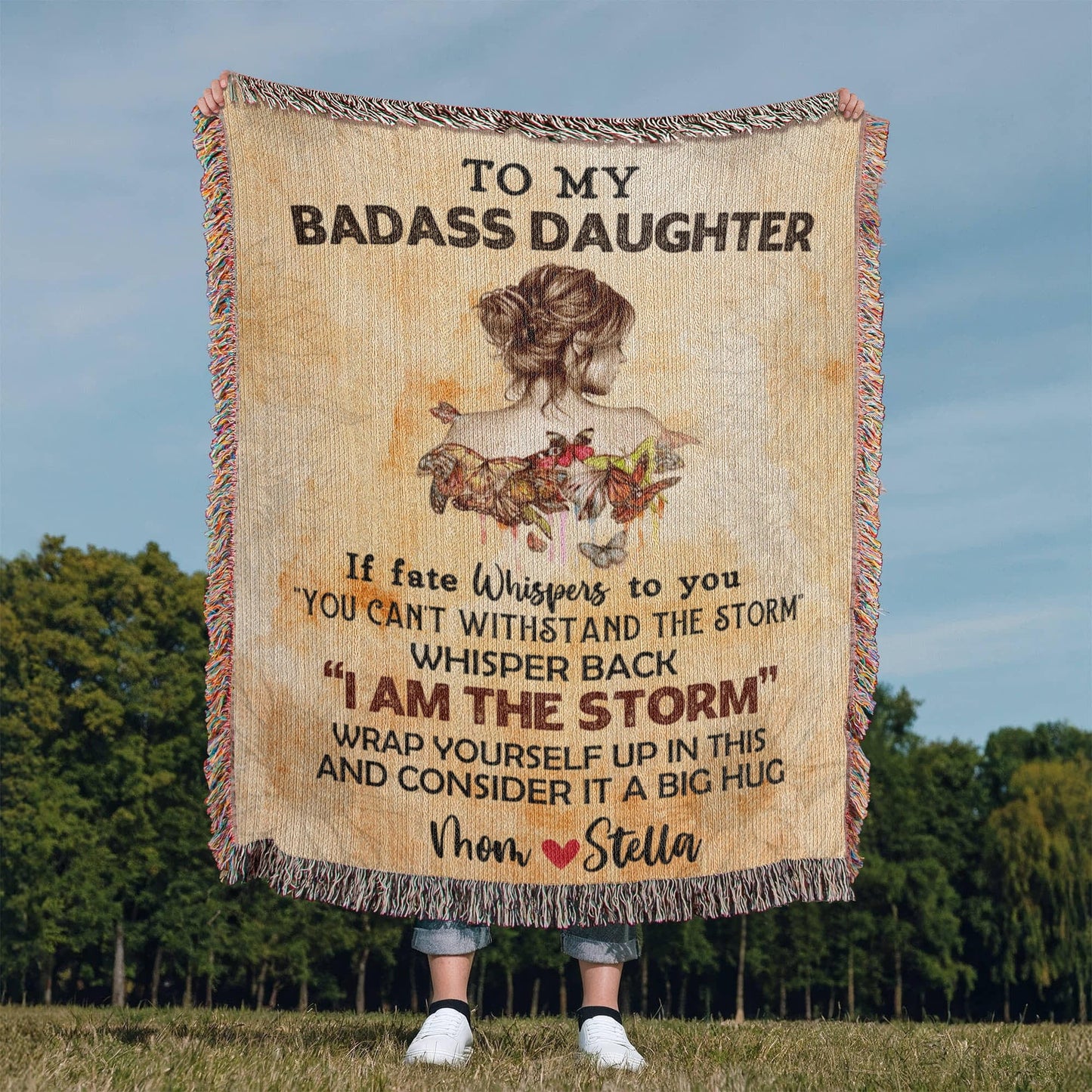 Personalized Woven Blanket for Daughter