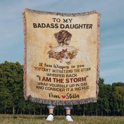 Personalized Woven Blanket for Daughter