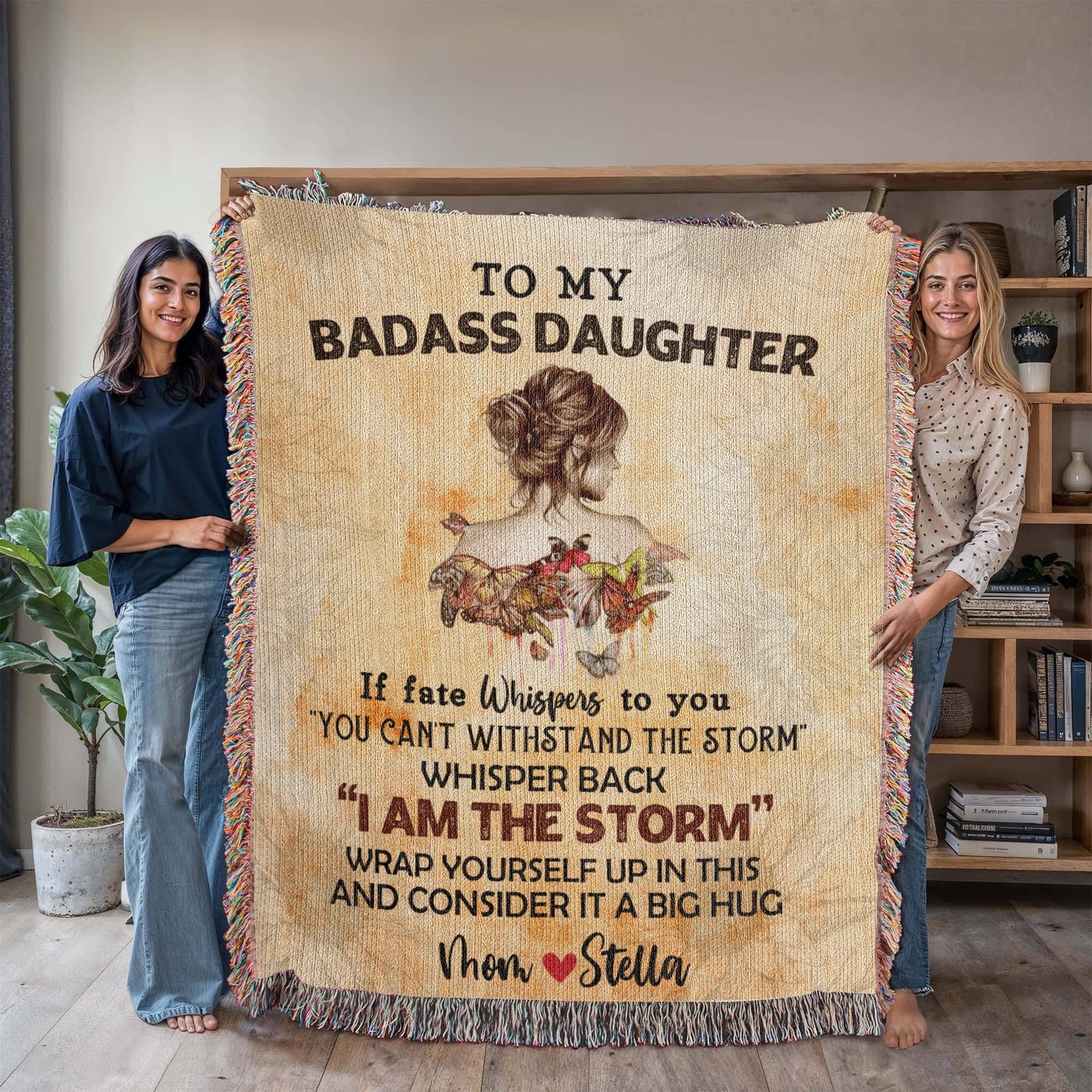 Personalized Woven Blanket for Daughter