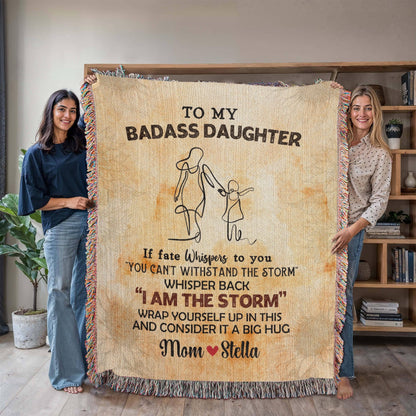 Personalized Bible verse Woven Blanket For Daughter