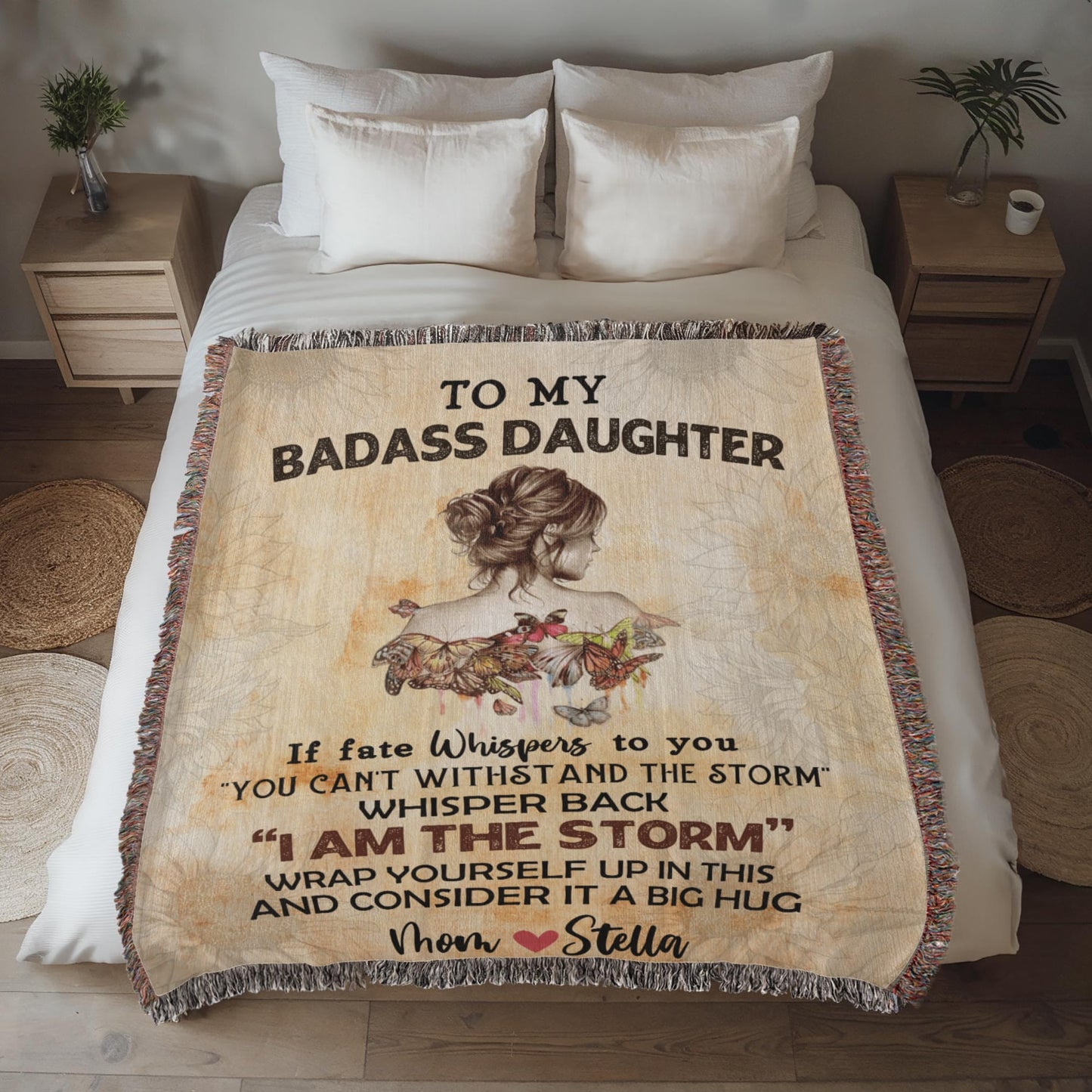 Personalized Woven Blanket for Daughter
