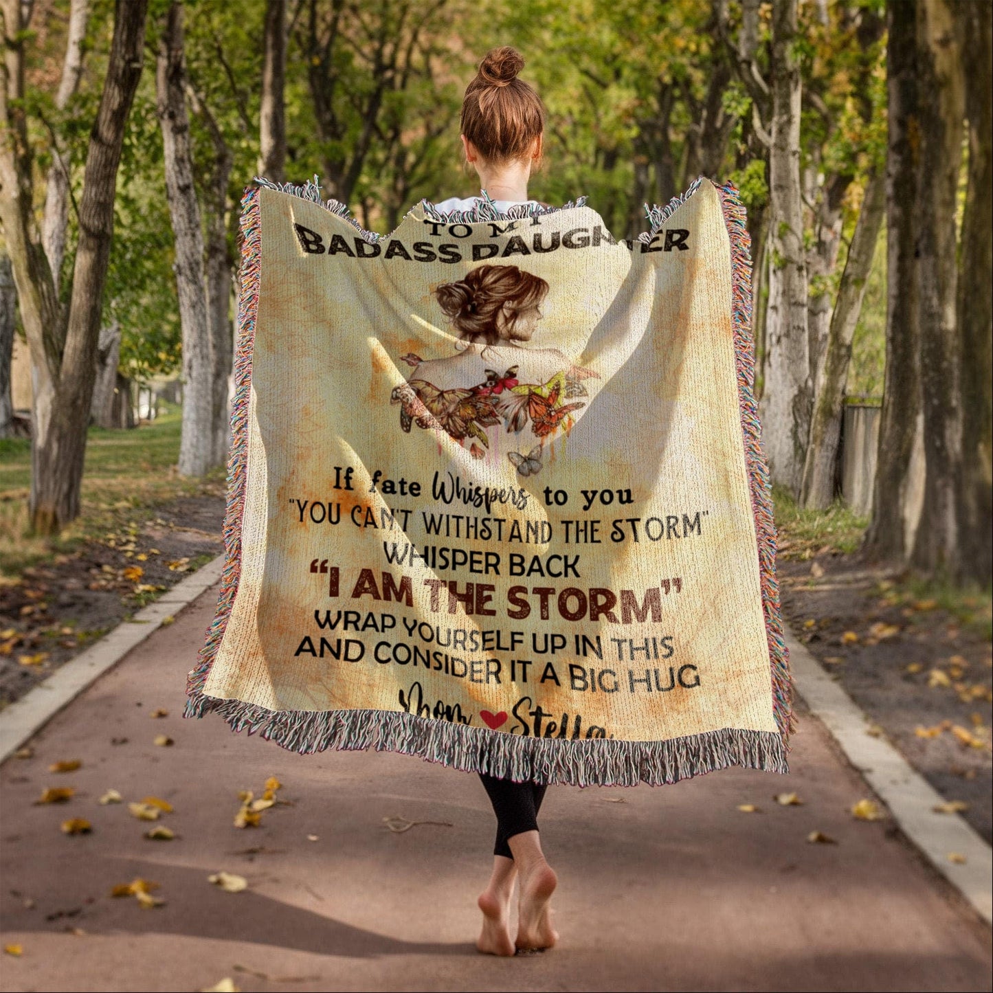Personalized Woven Blanket for Daughter