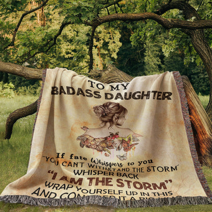 Personalized Woven Blanket for Daughter