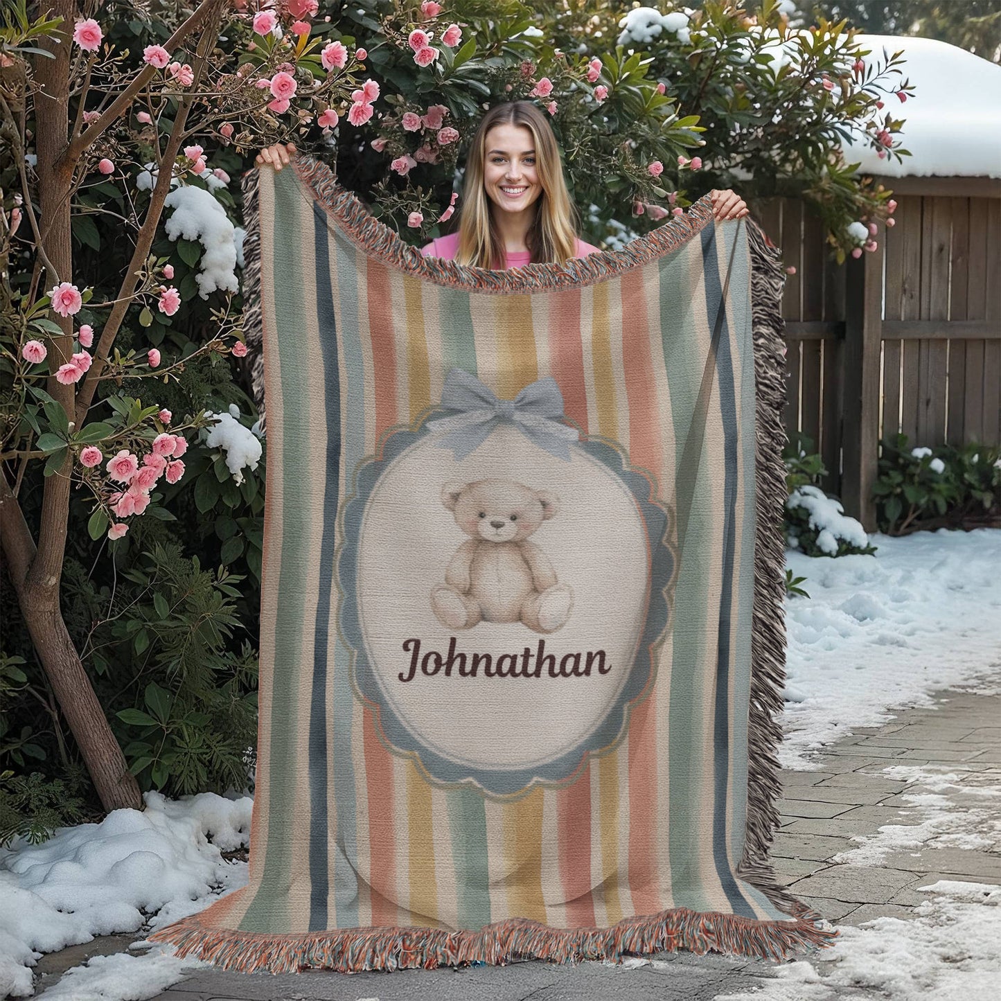 Baby Personalized Woven Blanket