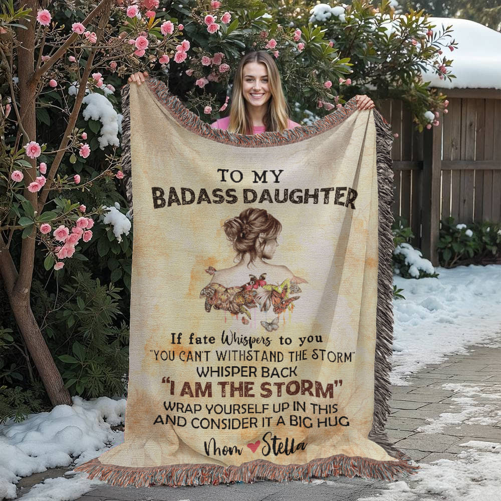 Personalized Woven Blanket for Daughter