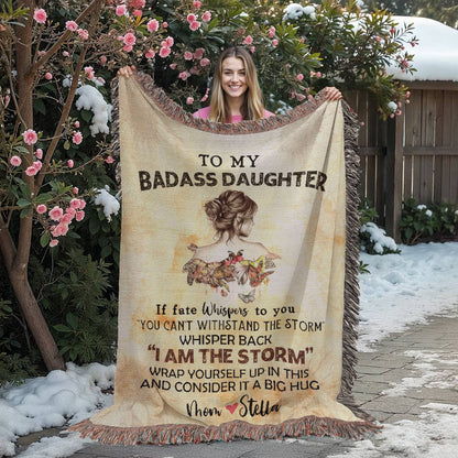 Personalized Woven Blanket for Daughter