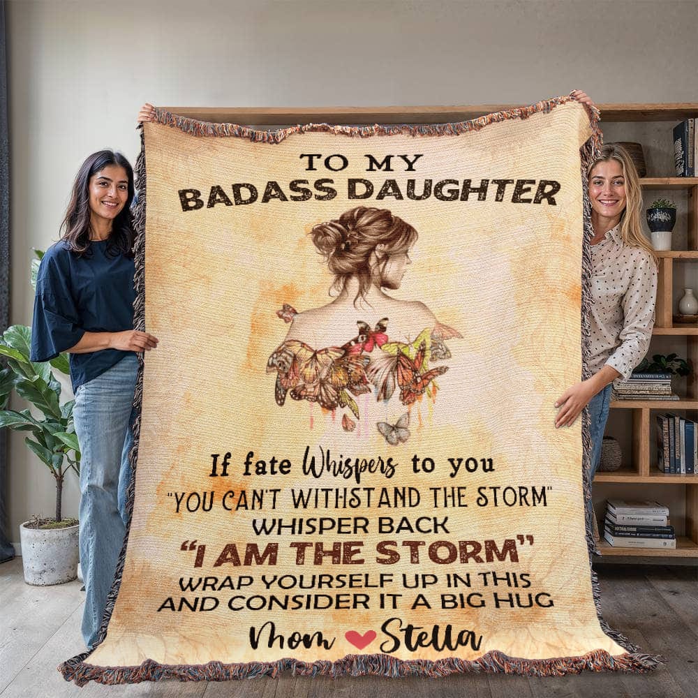 Personalized Woven Blanket for Daughter