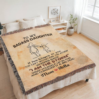 Personalized Bible verse Woven Blanket For Daughter
