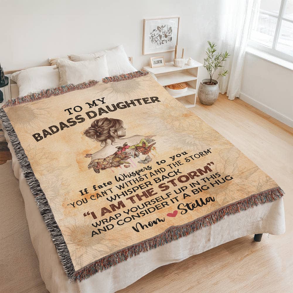 Personalized Woven Blanket for Daughter