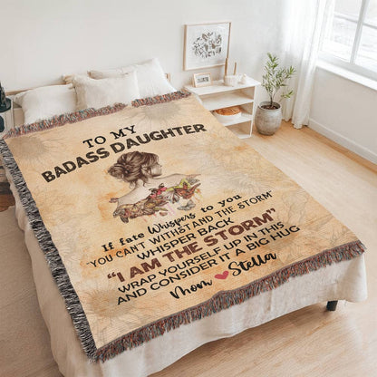 Personalized Woven Blanket for Daughter