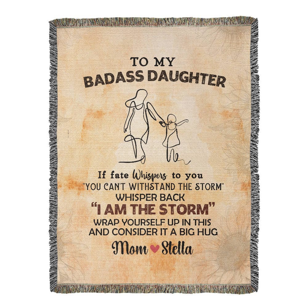 Personalized Bible verse Woven Blanket For Daughter
