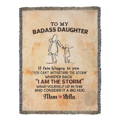 Personalized Bible verse Woven Blanket For Daughter