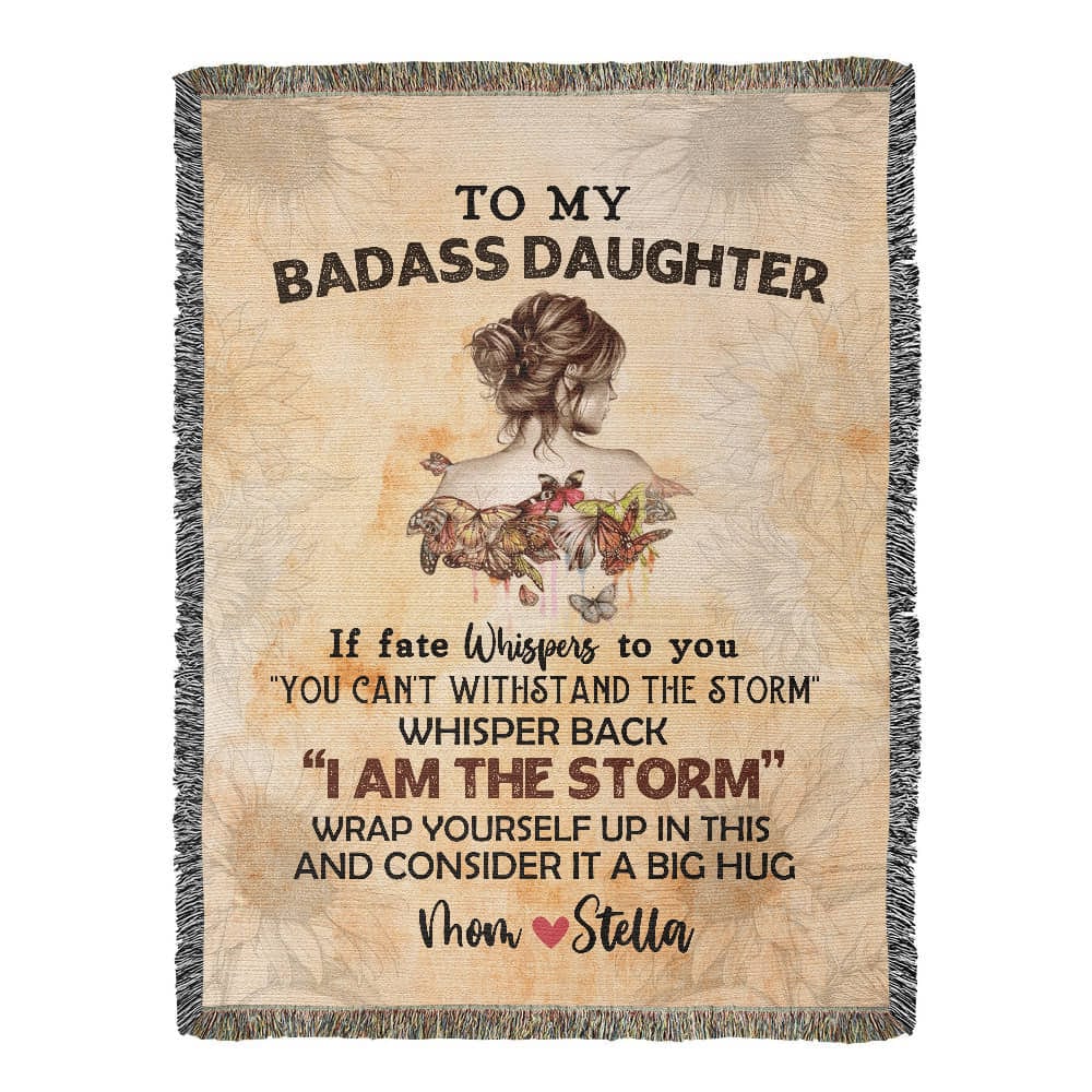 Personalized Woven Blanket for Daughter