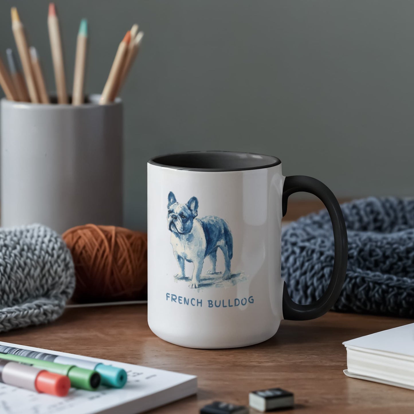 French Bulldog Colorful Mug