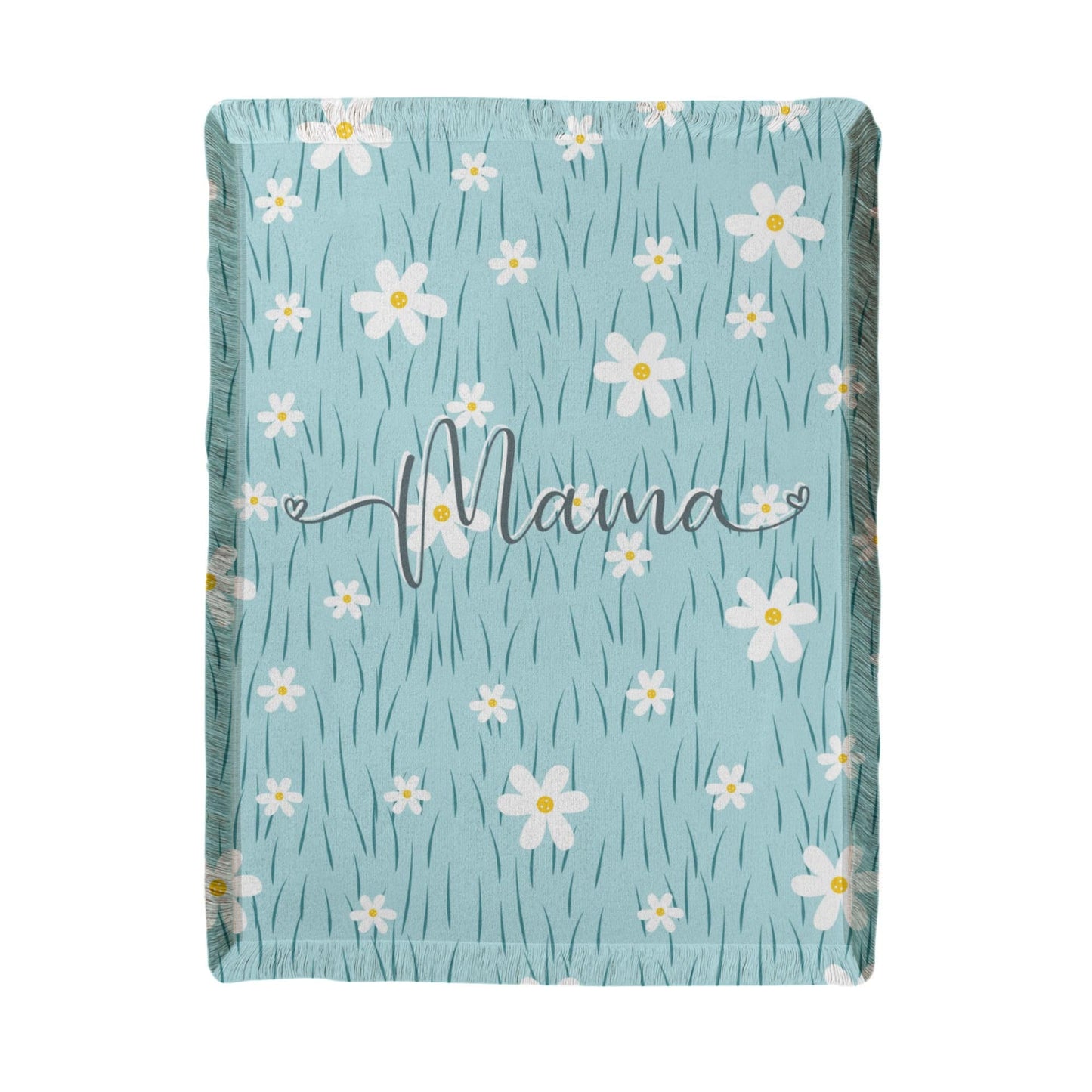 Daisy Flower Mama Woven Blanket