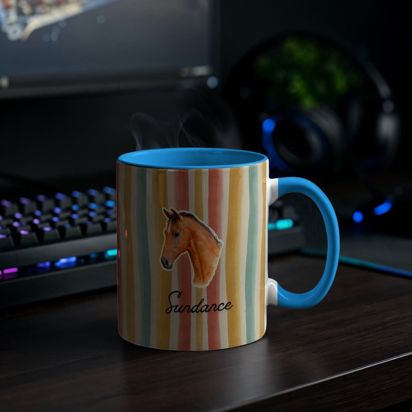 Personalized Horse  Colorful mug
