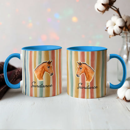 Personalized Horse  Colorful mug