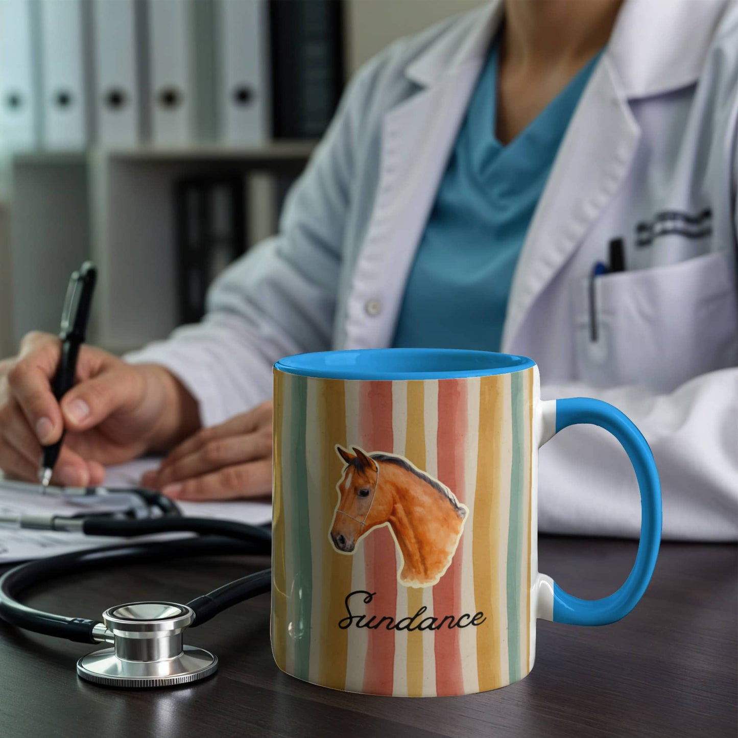 Personalized Horse  Colorful mug