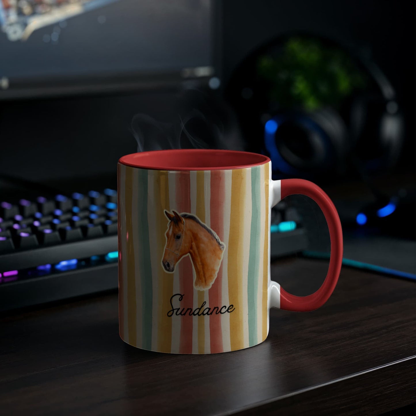 Personalized Horse  Colorful mug