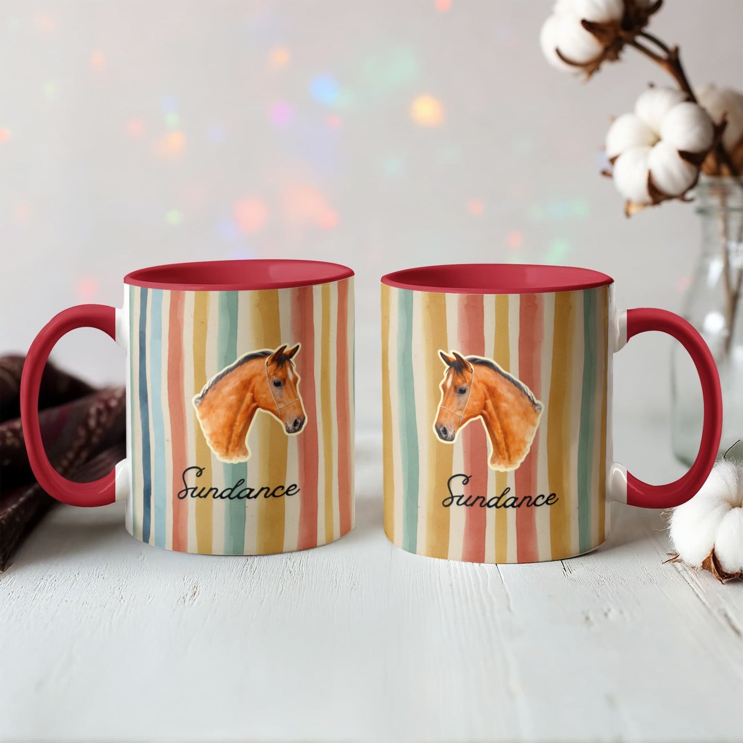 Personalized Horse  Colorful mug