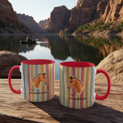 Personalized Horse  Colorful mug