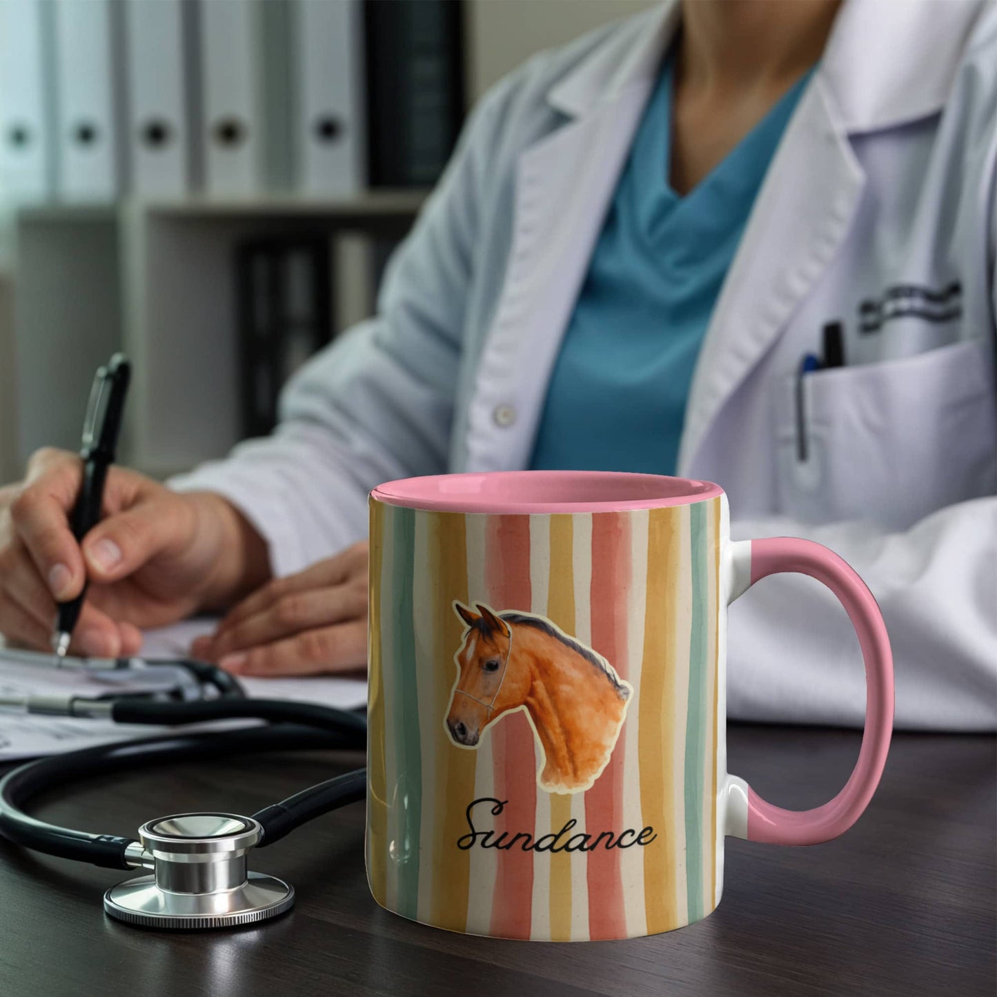 Personalized Horse  Colorful mug
