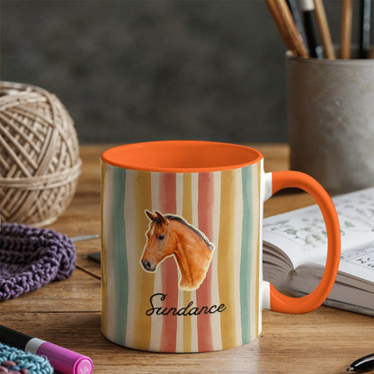 Personalized Horse  Colorful mug