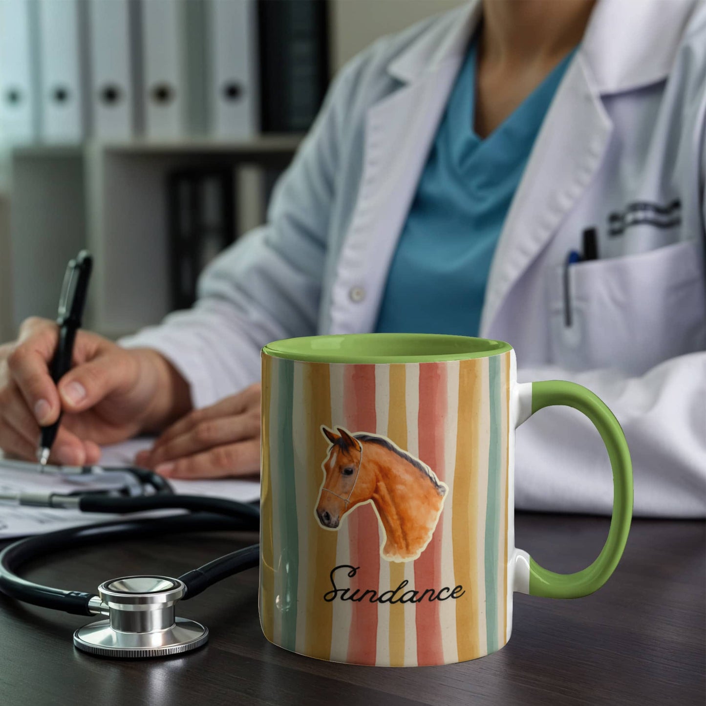 Personalized Horse  Colorful mug