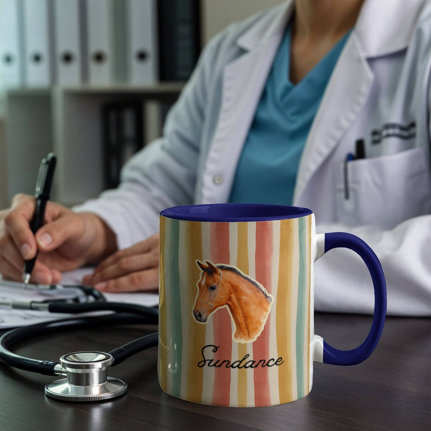 Personalized Horse  Colorful mug