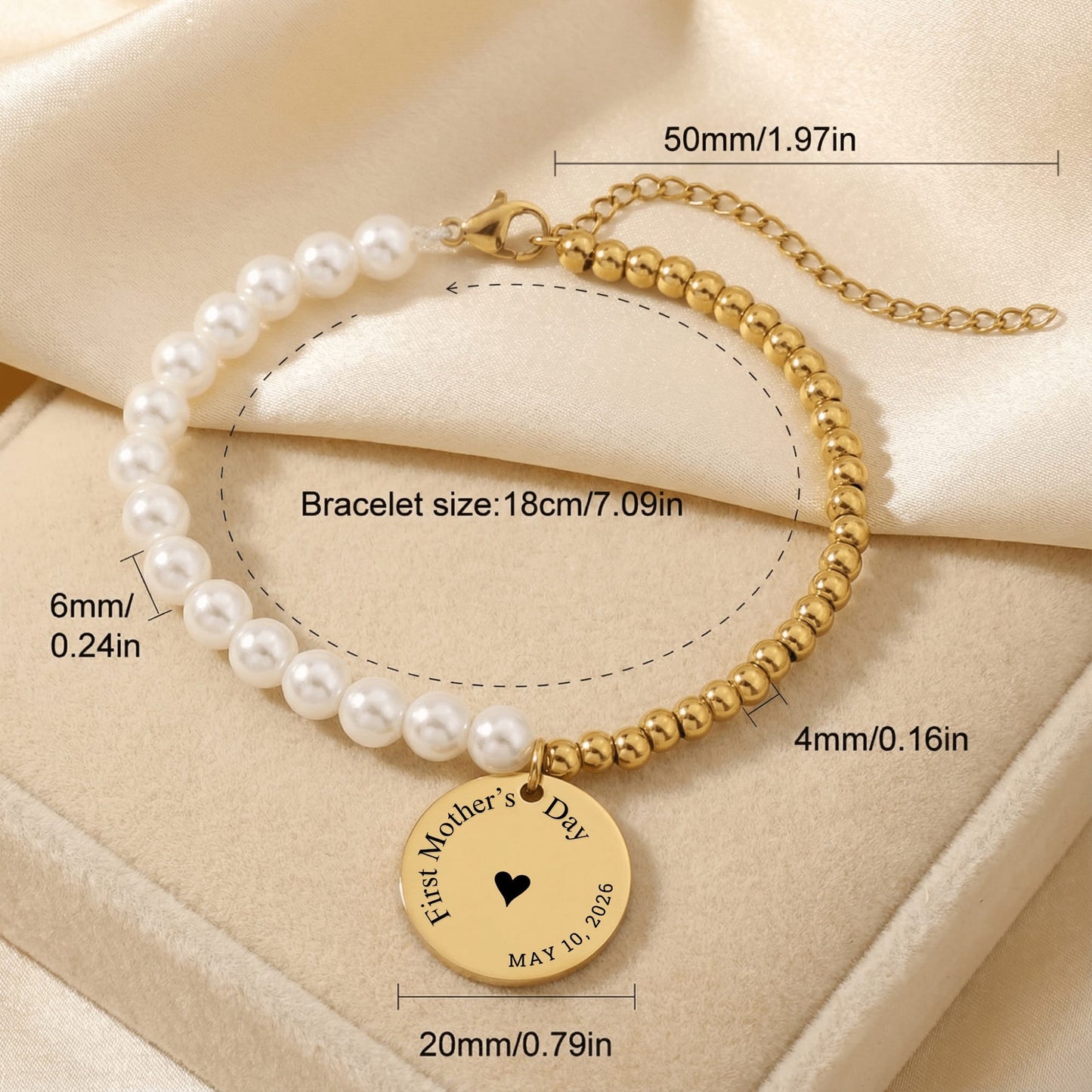 ownprint bracelet  Mother of Pearl