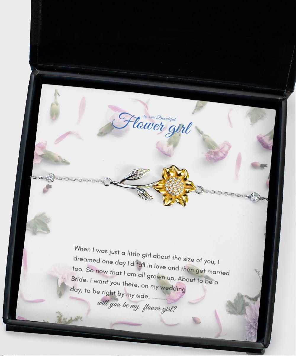 Will you be my flower girl, flower girl bracelet, flower girl gift, wedding gift