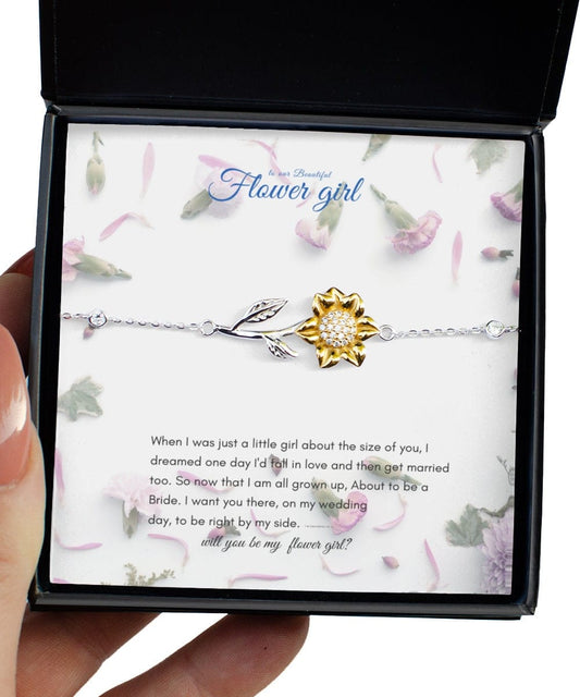 Will you be my flower girl, flower girl bracelet, flower girl gift, wedding gift