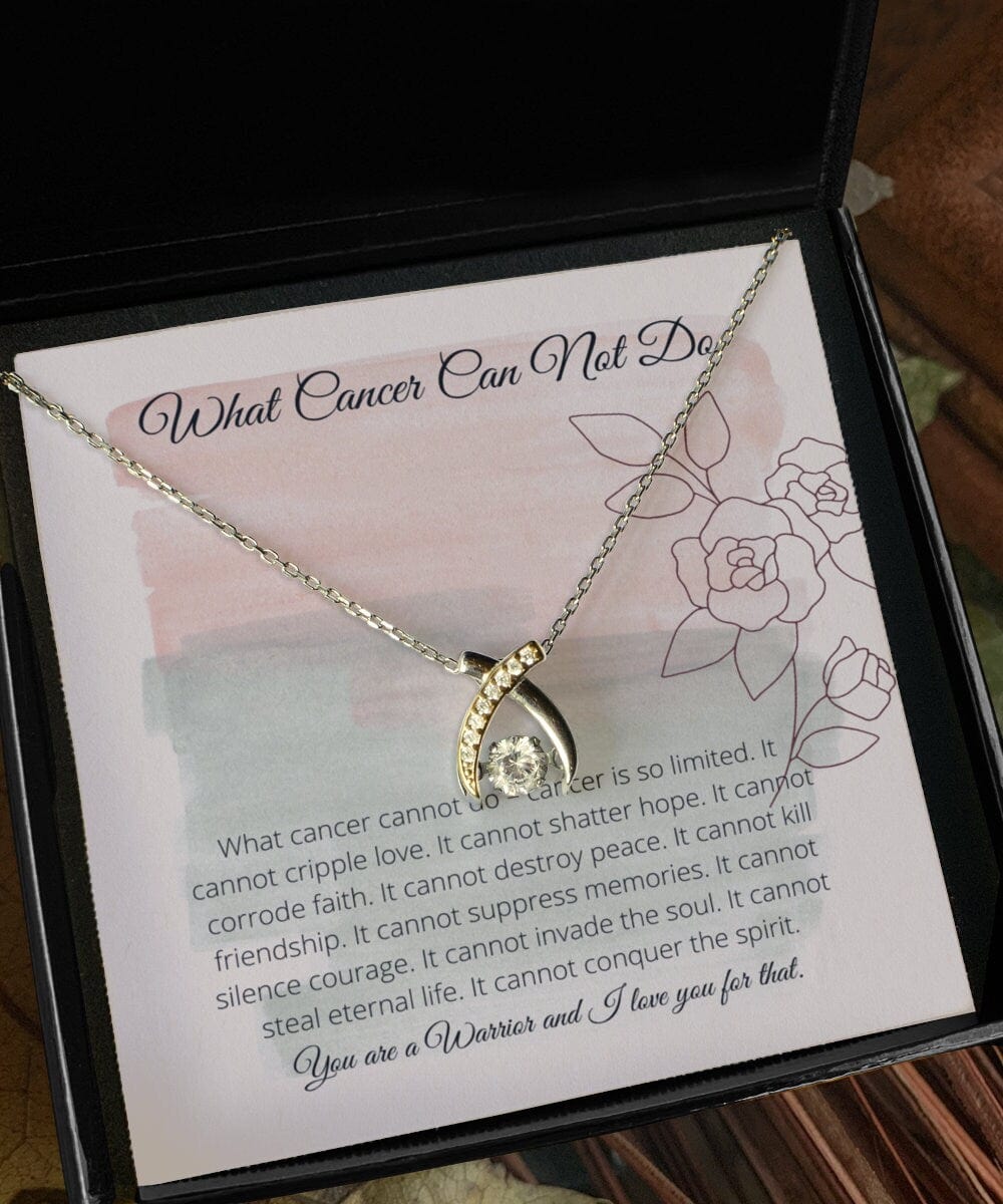 Cancer survivor necklace, cancer gift from friend, cancer card, strong women jewelry, cancer fighter necklace, cancer gift