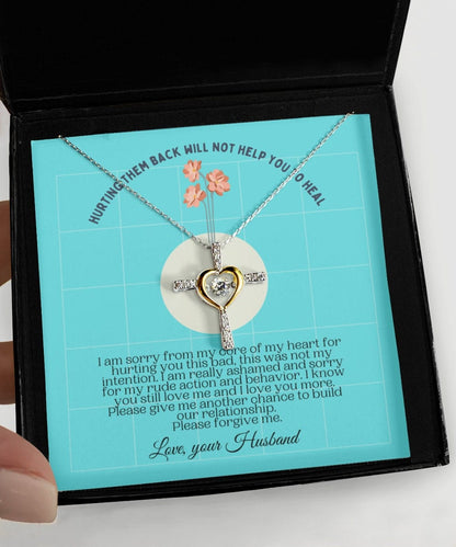 I am sorry gift from husband, forgiveness heart necklace, birthday gift, necklace card, christmas gift, relationship gift, anniversary je...