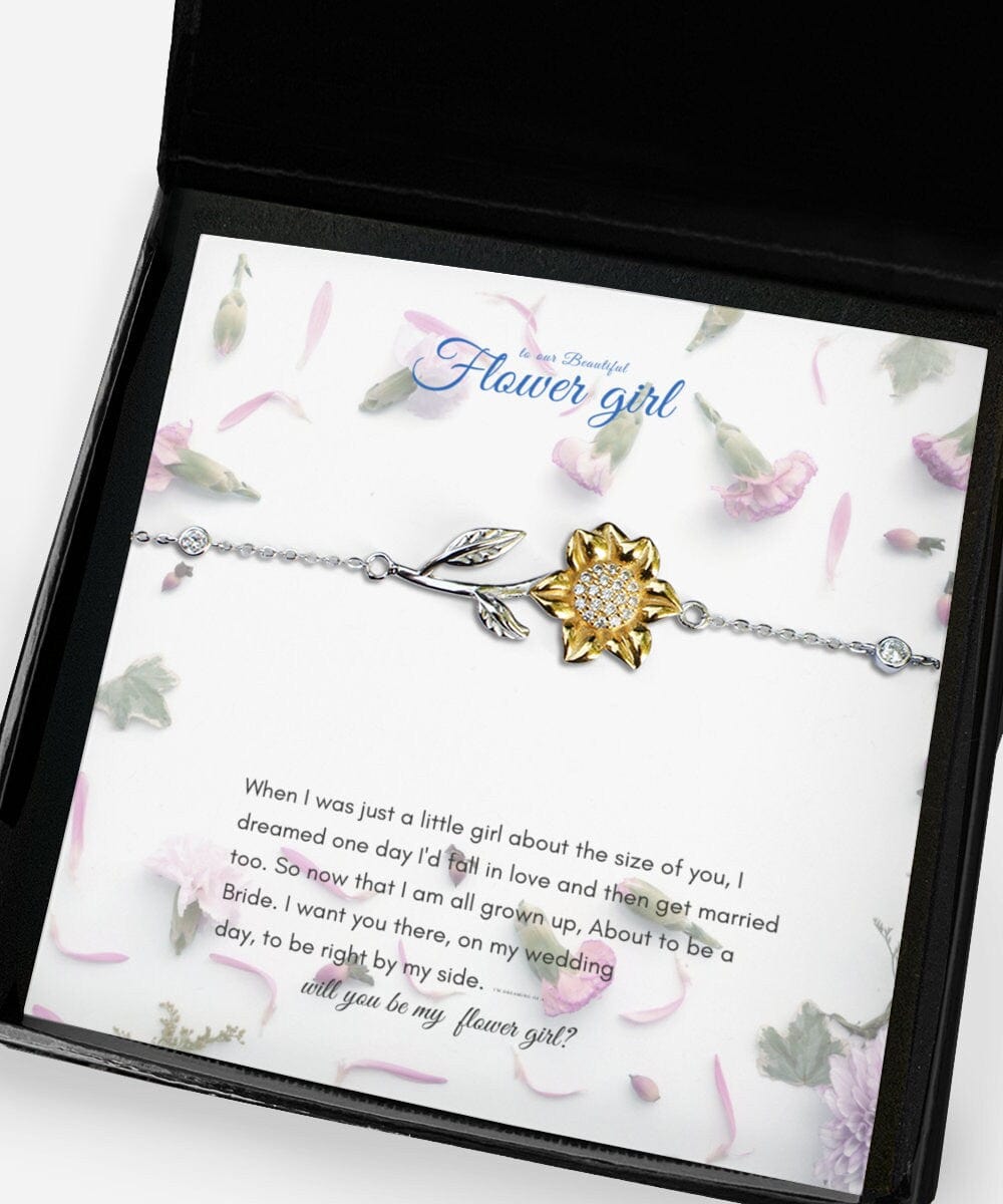 Will you be my flower girl, flower girl bracelet, flower girl gift, wedding gift